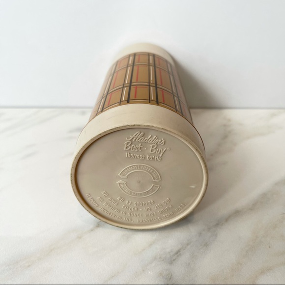 Vintage 1960s 70s Aladdin Plaid Thermos 10 oz - Picture 4 of 5